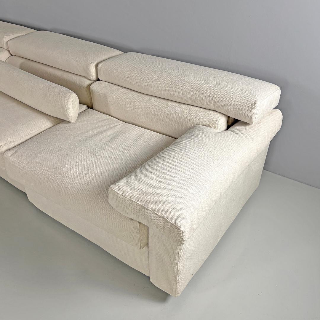 Italian modern modular white sofa Erasmo by Afra and Tobia Scarpa for B&B, 1970s For Sale 6