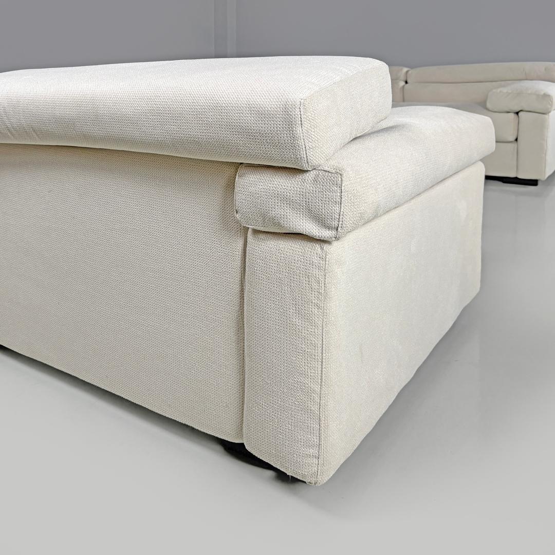 Italian modern modular white sofa Erasmo by Afra and Tobia Scarpa for B&B, 1970s For Sale 8