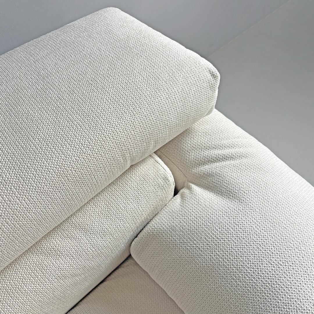 Italian modern modular white sofa Erasmo by Afra and Tobia Scarpa for B&B, 1970s For Sale 11