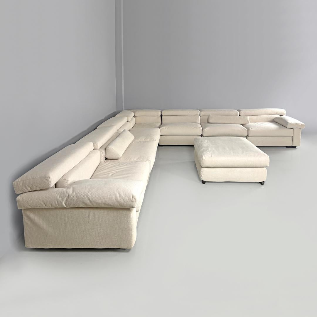 Modern Italian modern modular white sofa Erasmo by Afra and Tobia Scarpa for B&B, 1970s For Sale