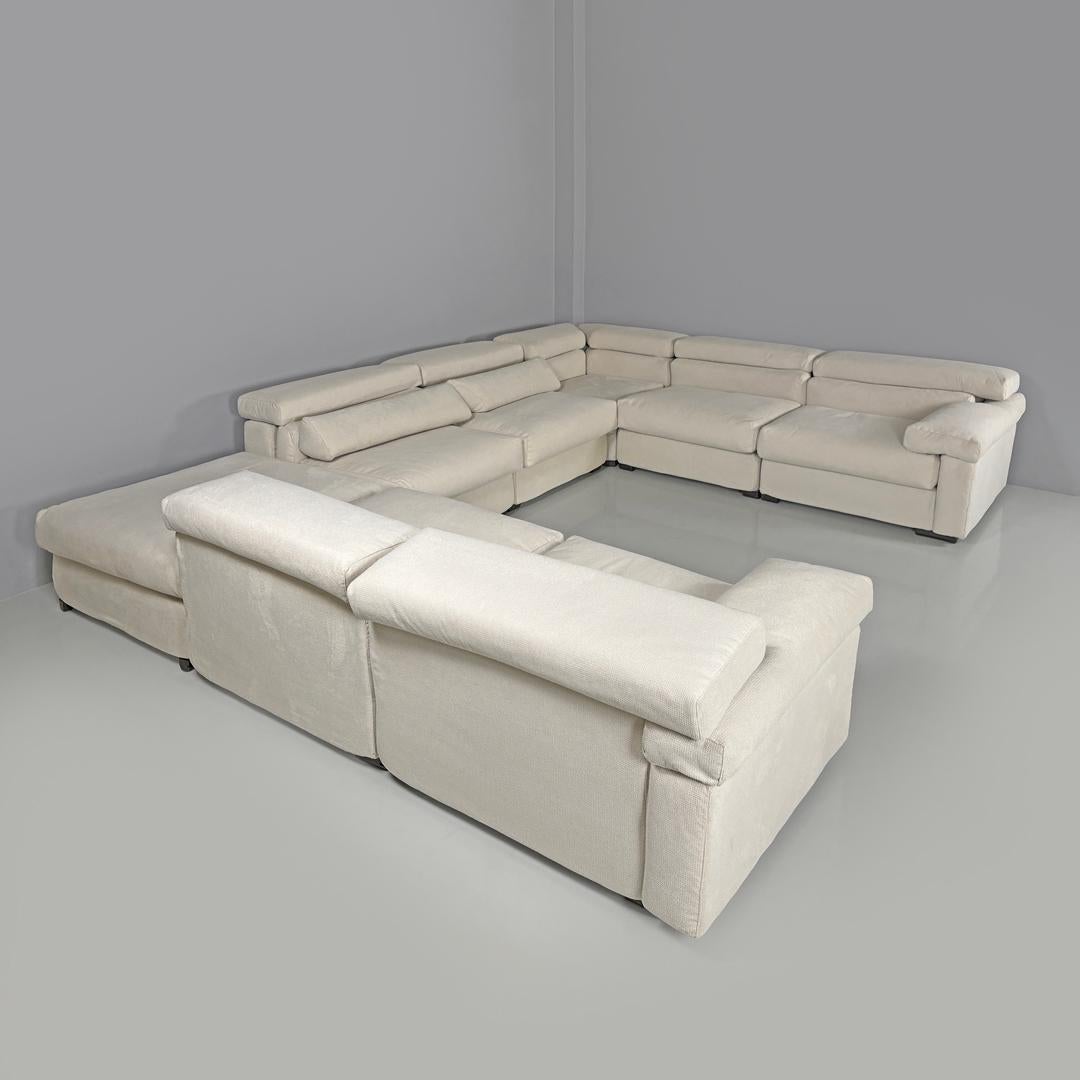 Late 20th Century Italian modern modular white sofa Erasmo by Afra and Tobia Scarpa for B&B, 1970s For Sale