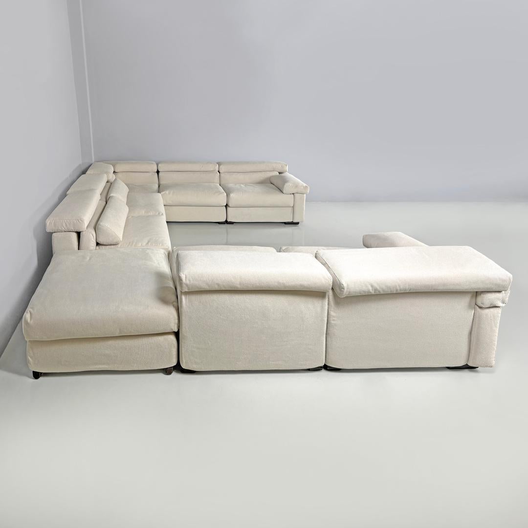 Italian modern modular white sofa Erasmo by Afra and Tobia Scarpa for B&B, 1970s For Sale 1
