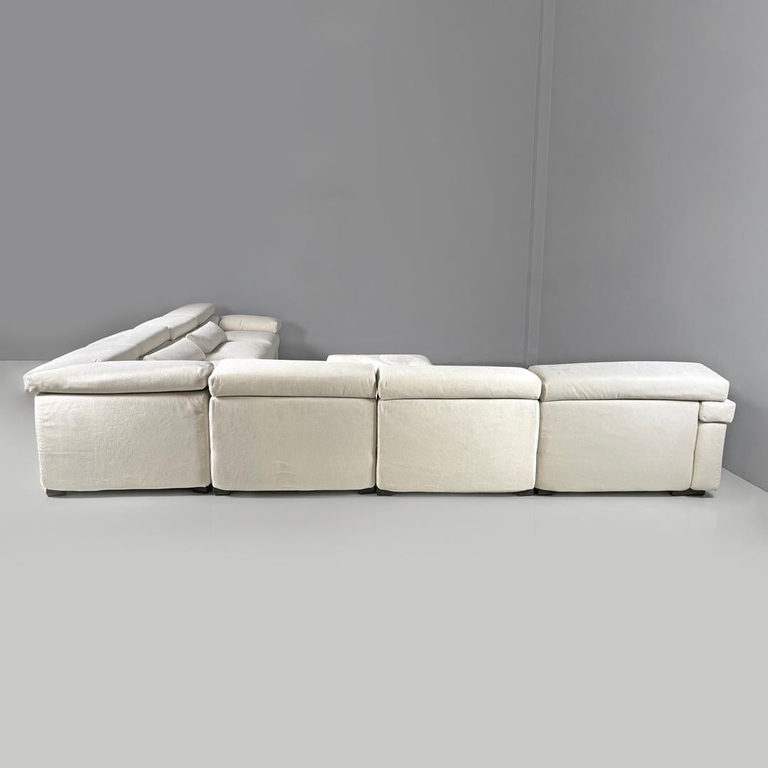 Italian modern modular white sofa Erasmo by Afra and Tobia Scarpa for B&B, 1970s For Sale 2