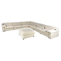 Italian modern modular white sofa Erasmo by Afra and Tobia Scarpa for B&B, 1970s