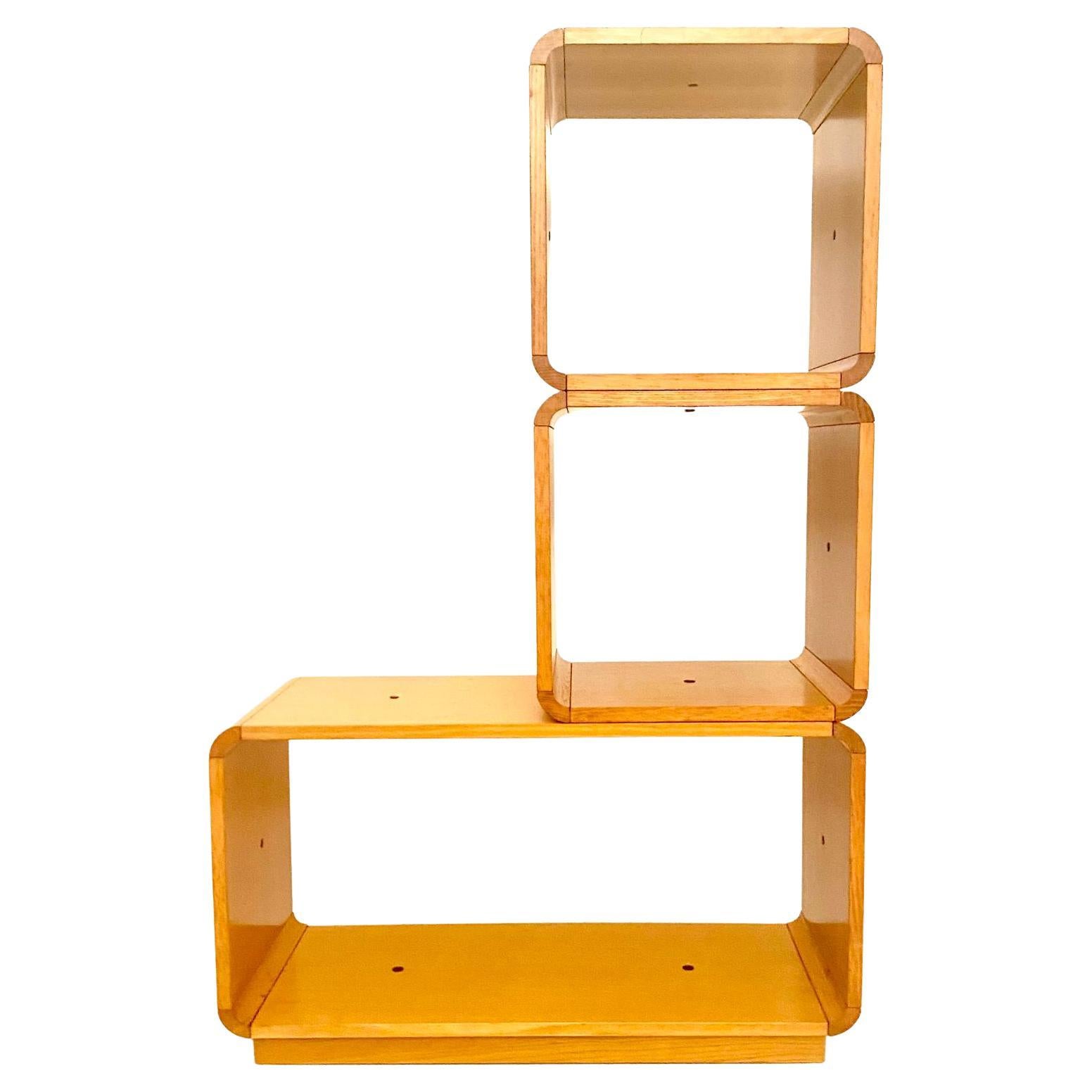 Italian Modern Modular Wood Bookcase, Carlo De Carli for FIARM

This Italian Modern Modular Wood Bookcase, designed by Carlo De Carli for FIARM in the 1970s, is a stunning example of innovative mid-century design. Featuring curved plywood panels