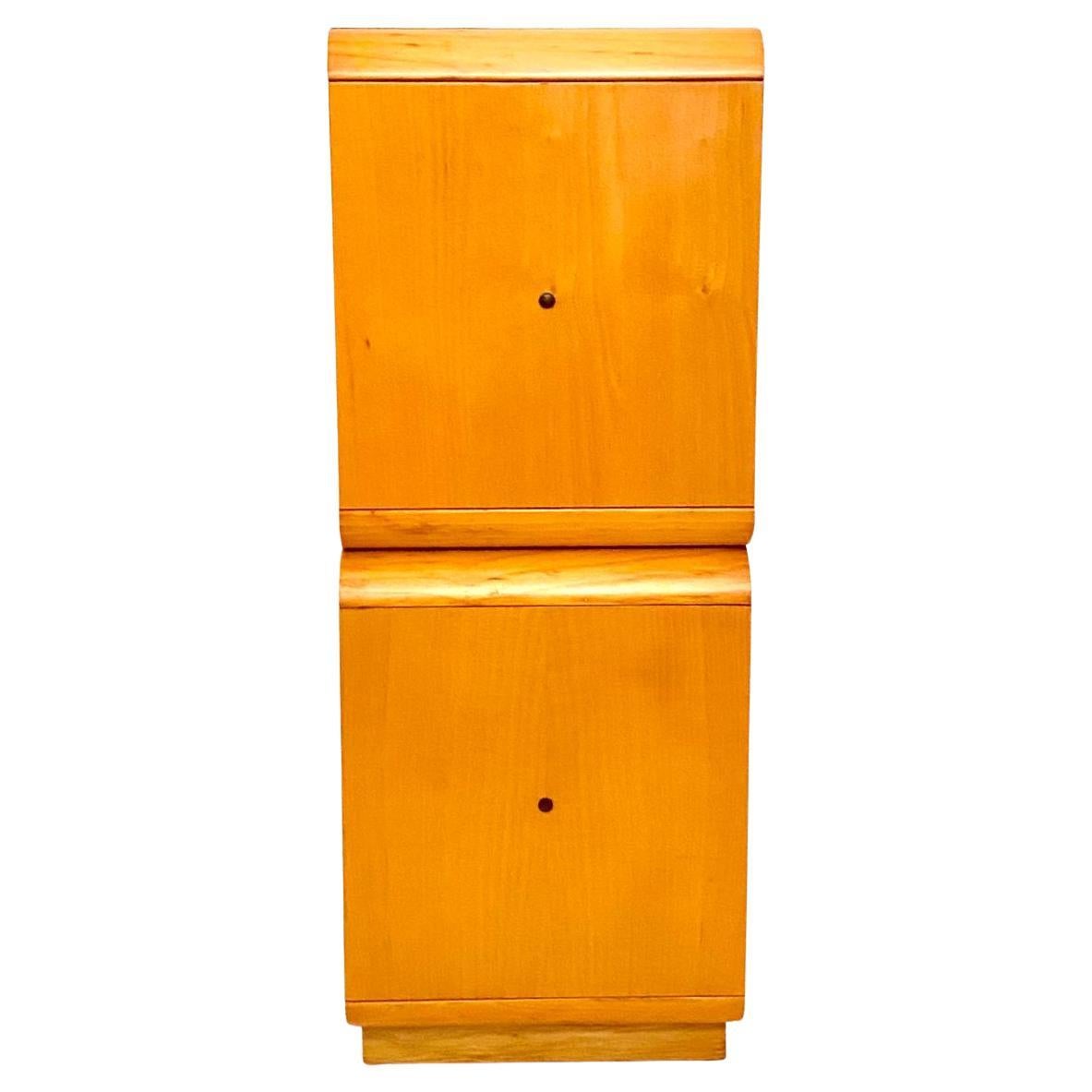Late 20th Century Italian Modern Modular Wood Bookcase, Carlo De Carli for FIARM, Italy 1970 's
