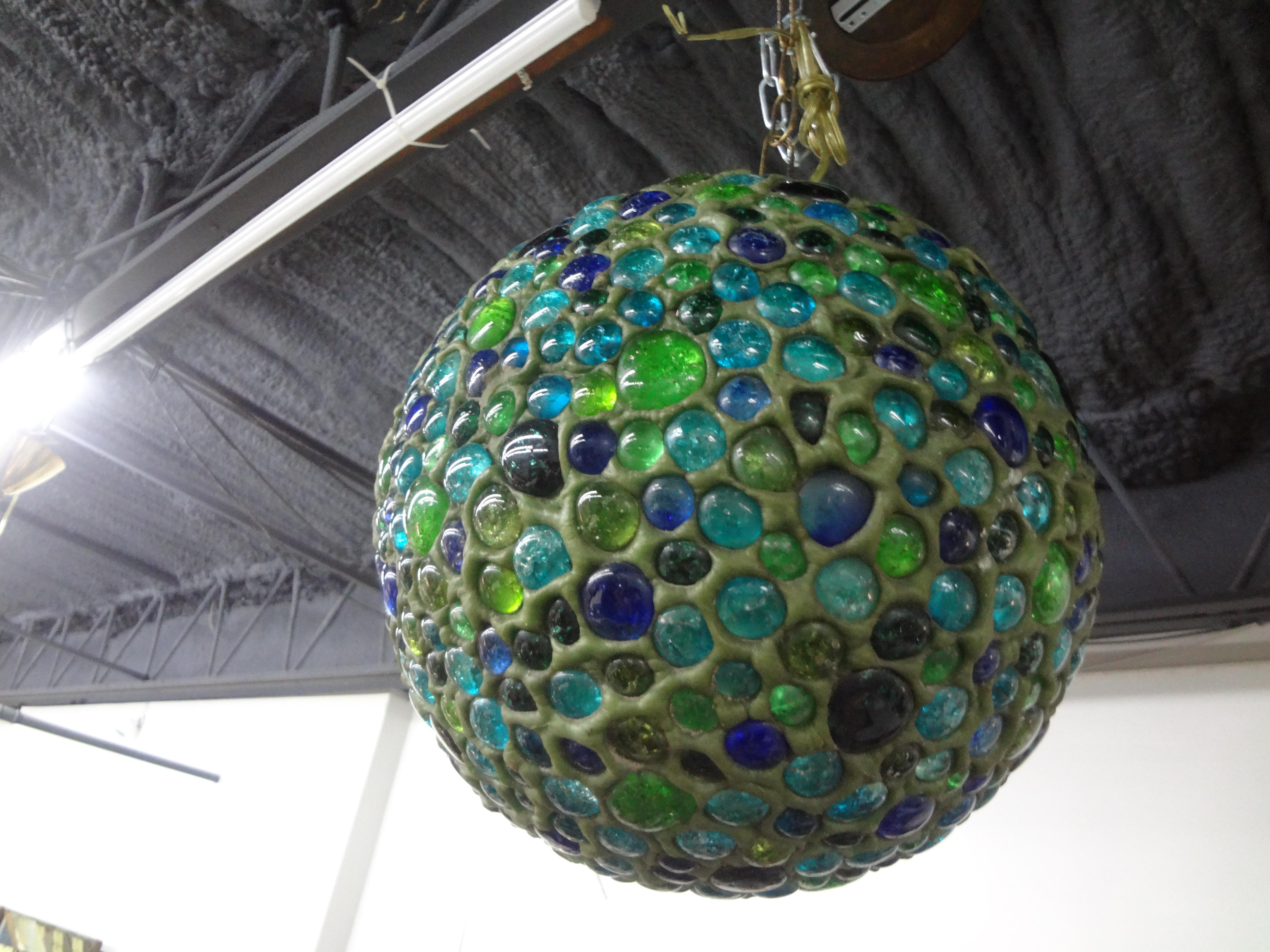 Italian Modern Multicolored Glass Lantern For Sale 3