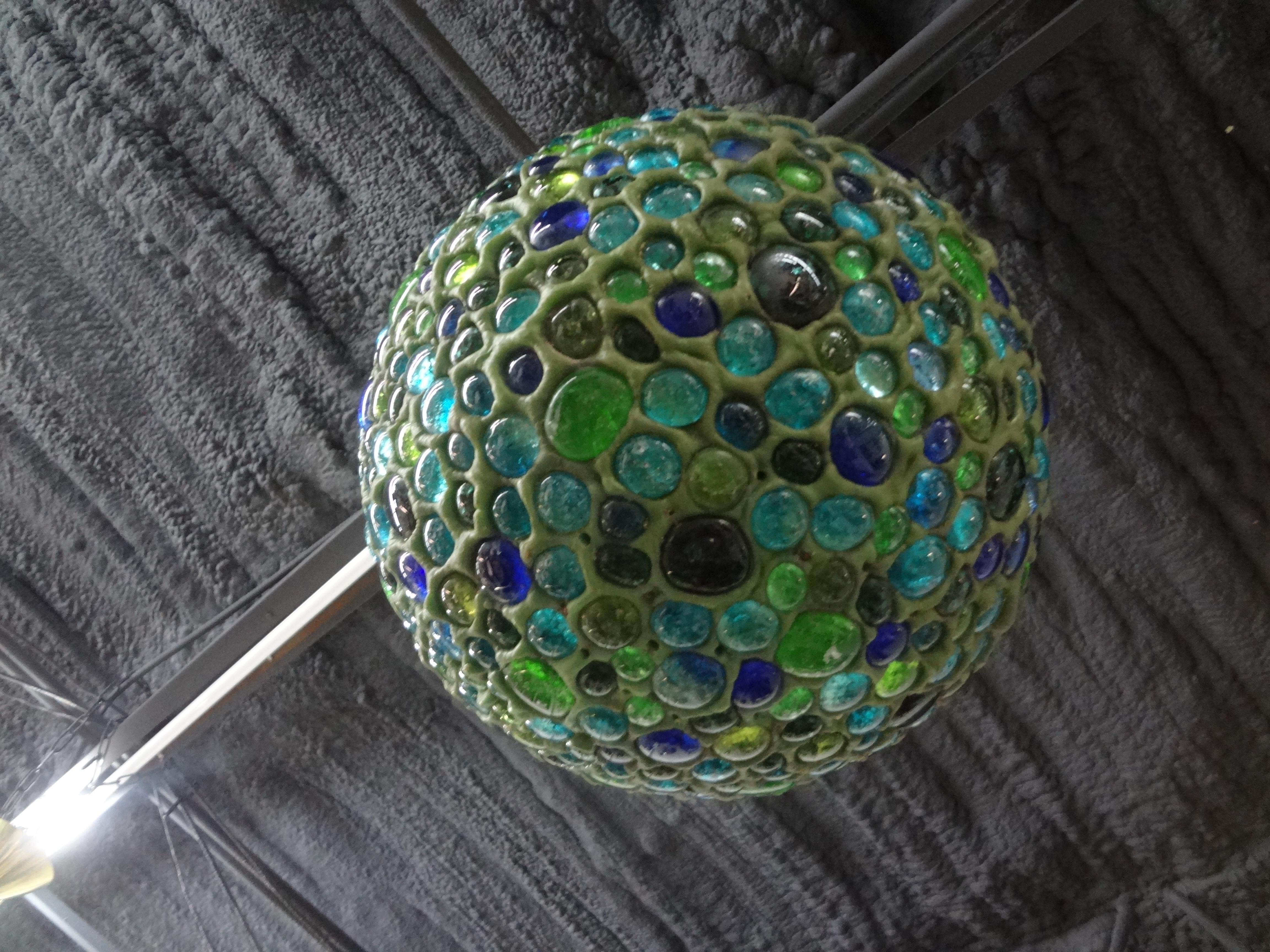 Italian Modern Multicolored Glass Lantern For Sale 4