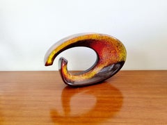Italian Modern Multicolored Glazed Vase by Roberto Rigon for Beroncello, 70s