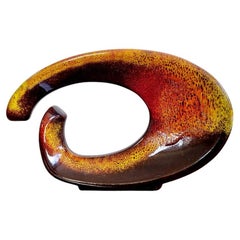 Italian Modern Multicolored Glazed Vase by Roberto Rigon for Beroncello, 70s