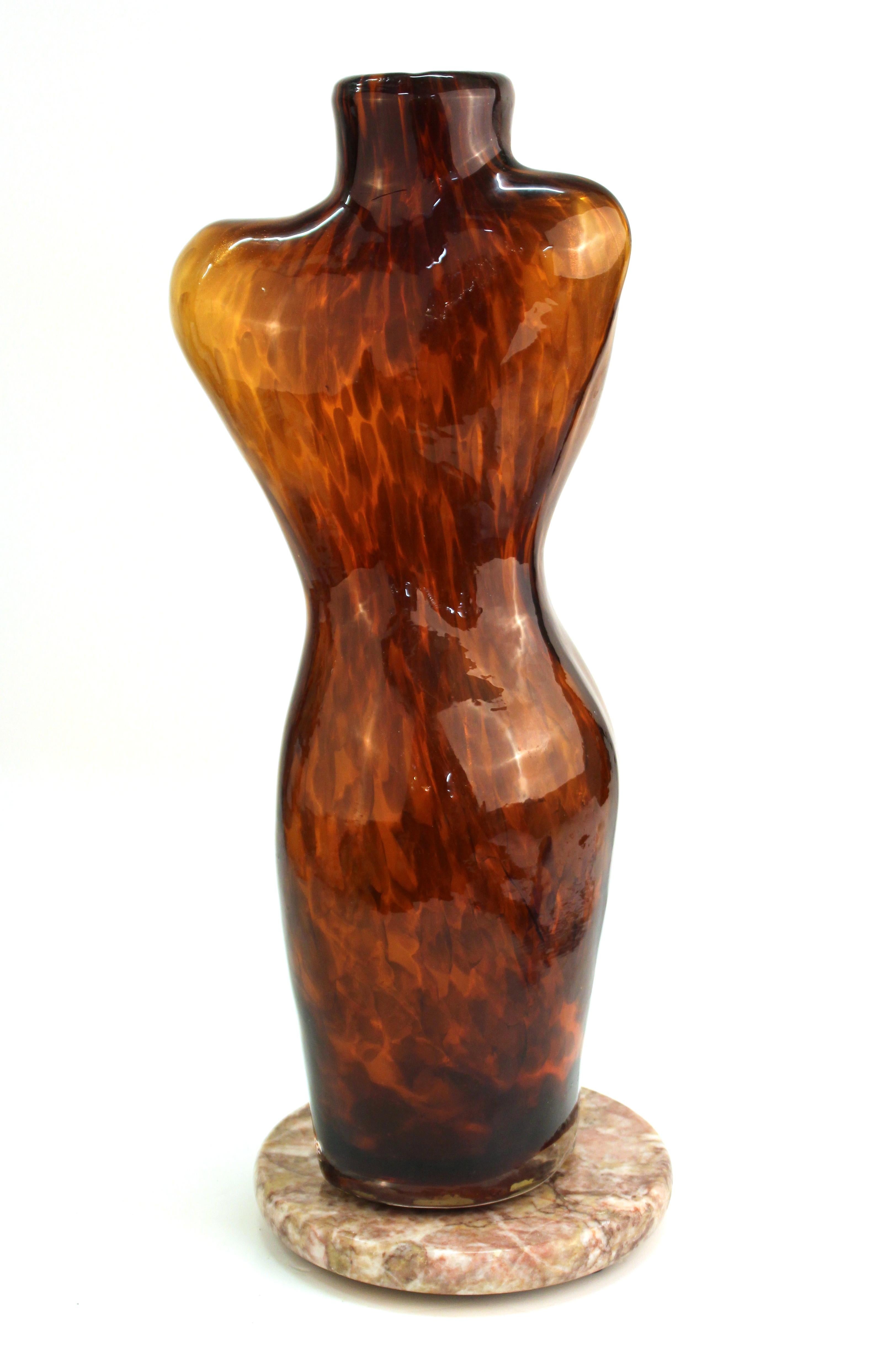 Italian Modern Murano Art Glass Torso Vase In Good Condition For Sale In New York, NY