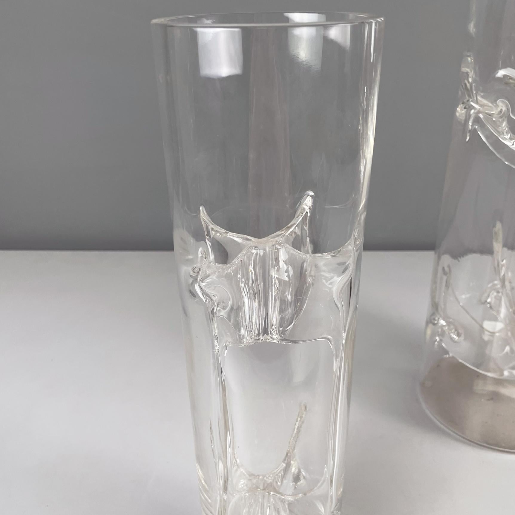 Italian modern Murano crystal Vases Membrana by Toni Zuccheri for VeArt, 1970s For Sale 4