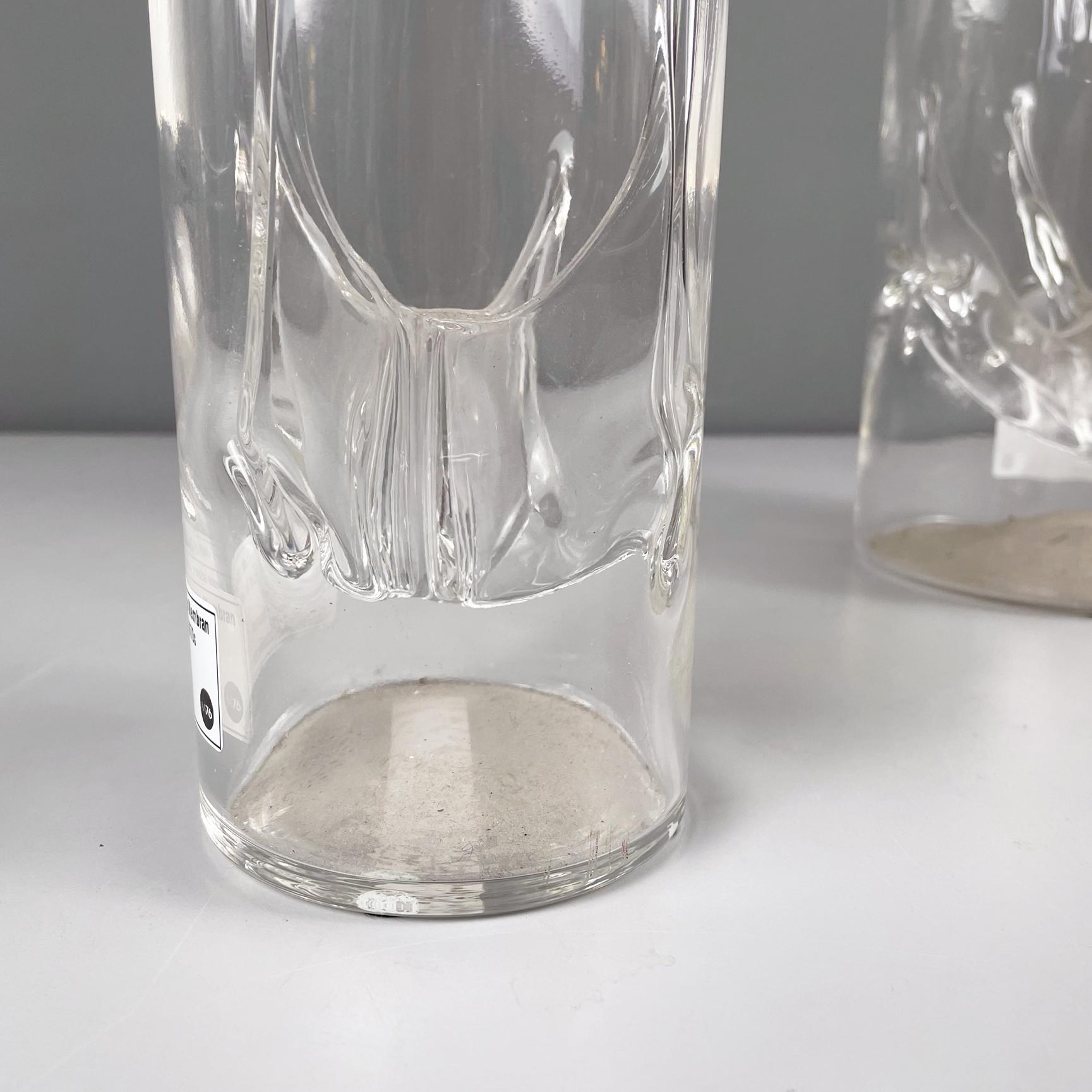 Italian modern Murano crystal Vases Membrana by Toni Zuccheri for VeArt, 1970s For Sale 1