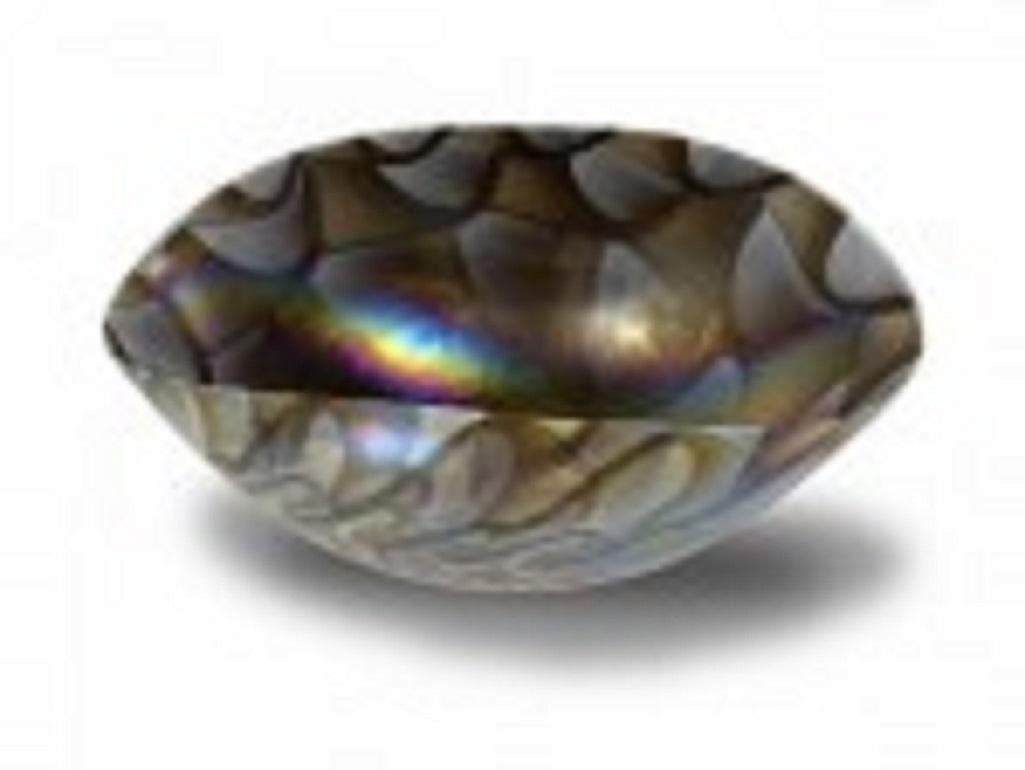 Cuenco moderno italiano de cristal de Murano Hecho a mano en venta