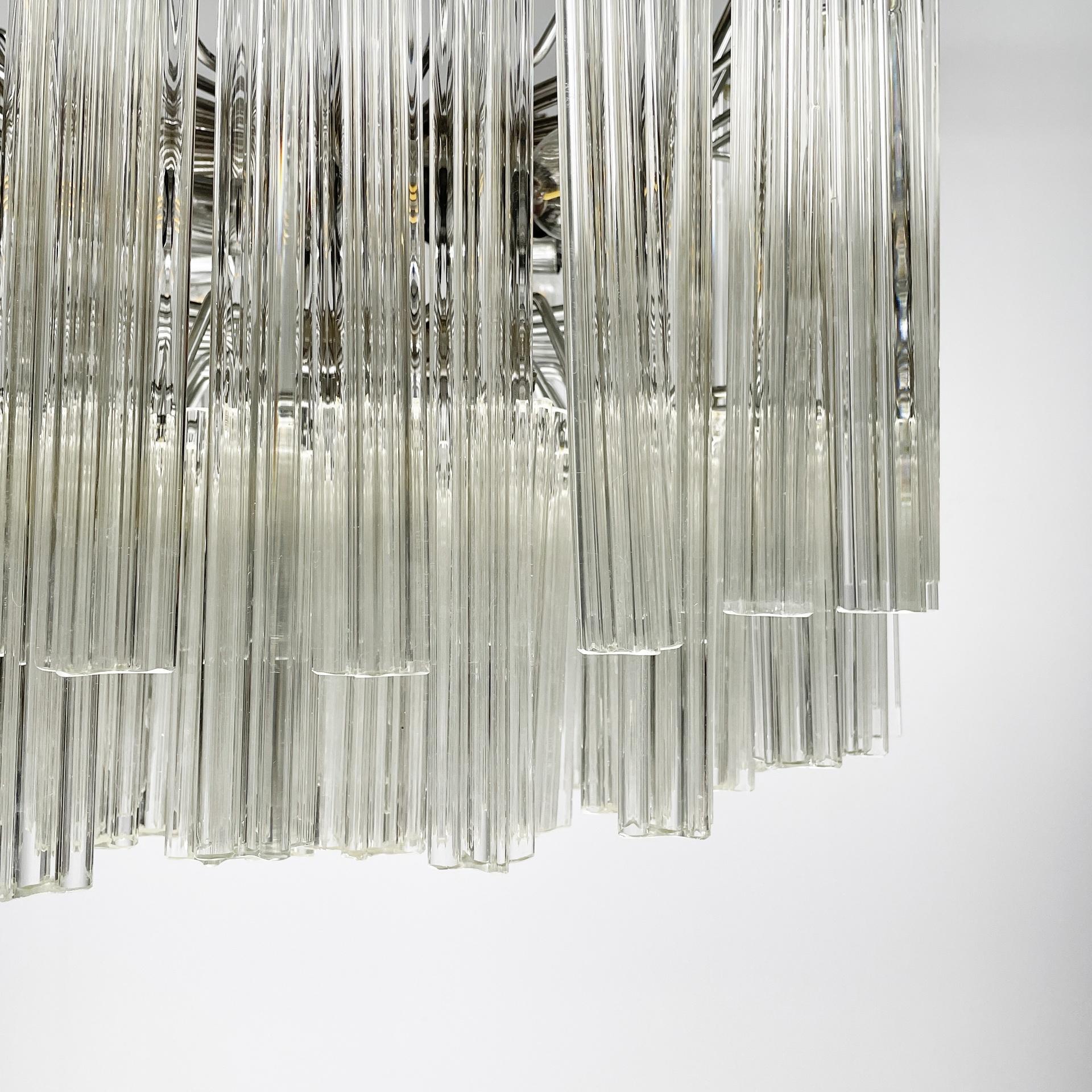 Lampadario moderno italiano in vetro di Murano Due, anni '70 in vendita 4