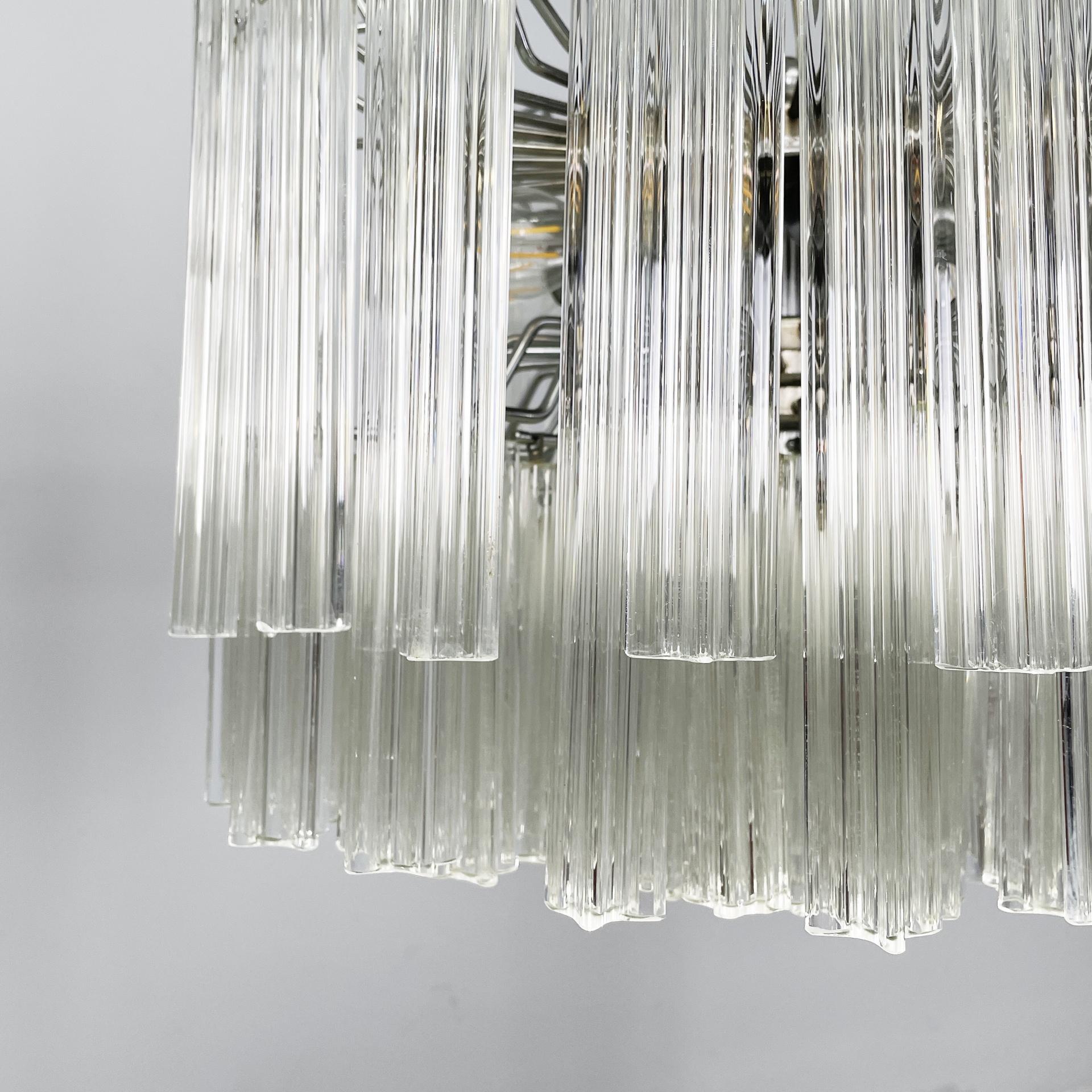 Italian modern Murano glass chandelier by Murano Due, 1970s in vendita 6