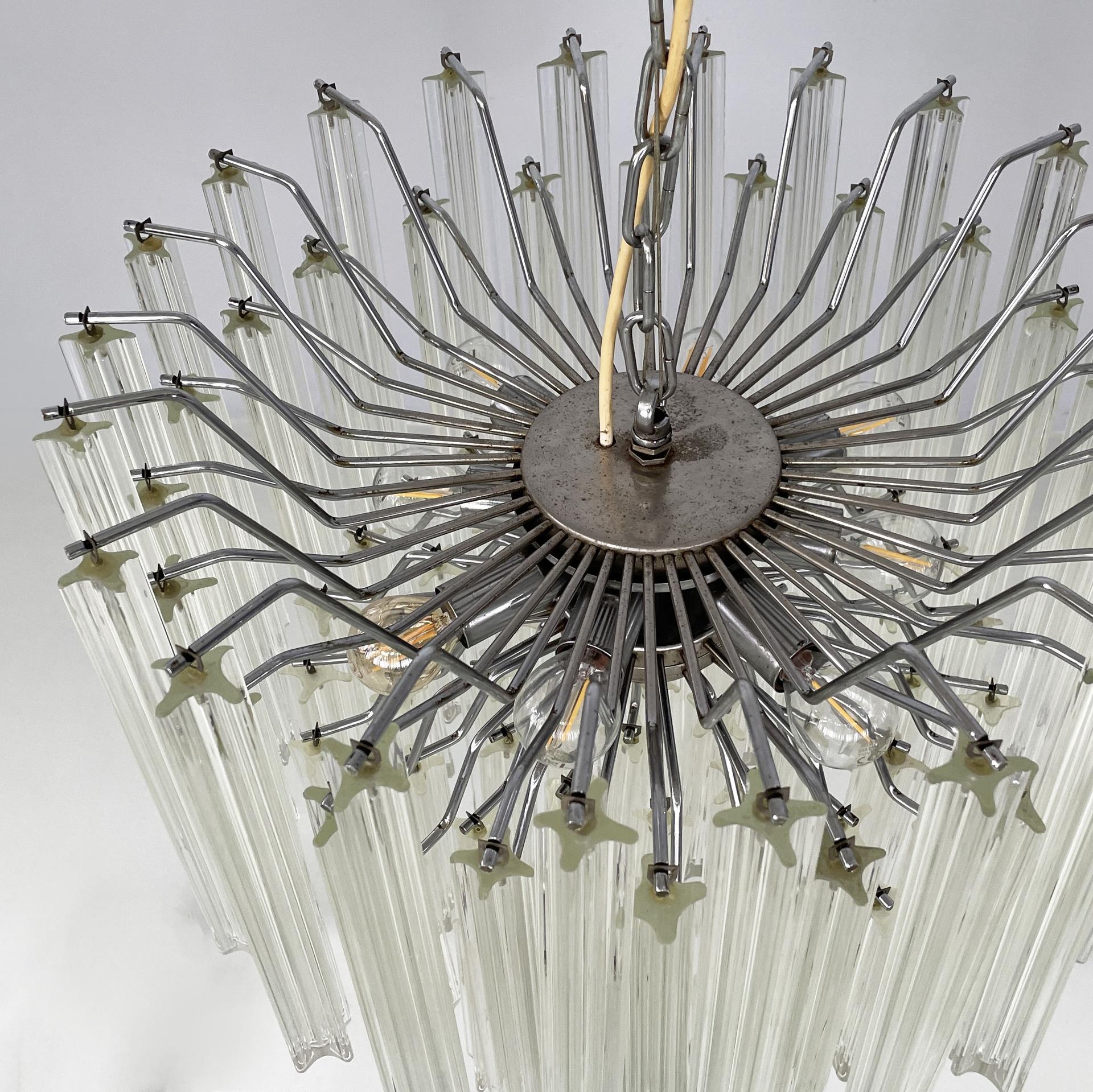 Italian modern Murano glass chandelier by Murano Due, 1970s in vendita 10