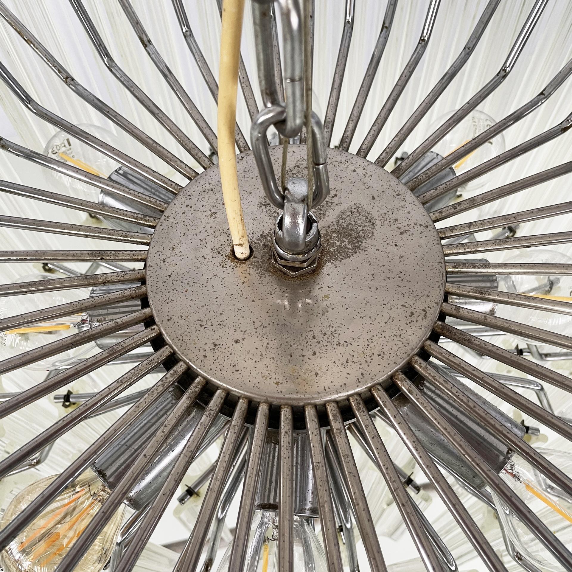 Italian modern Murano glass chandelier by Murano Due, 1970s in vendita 11