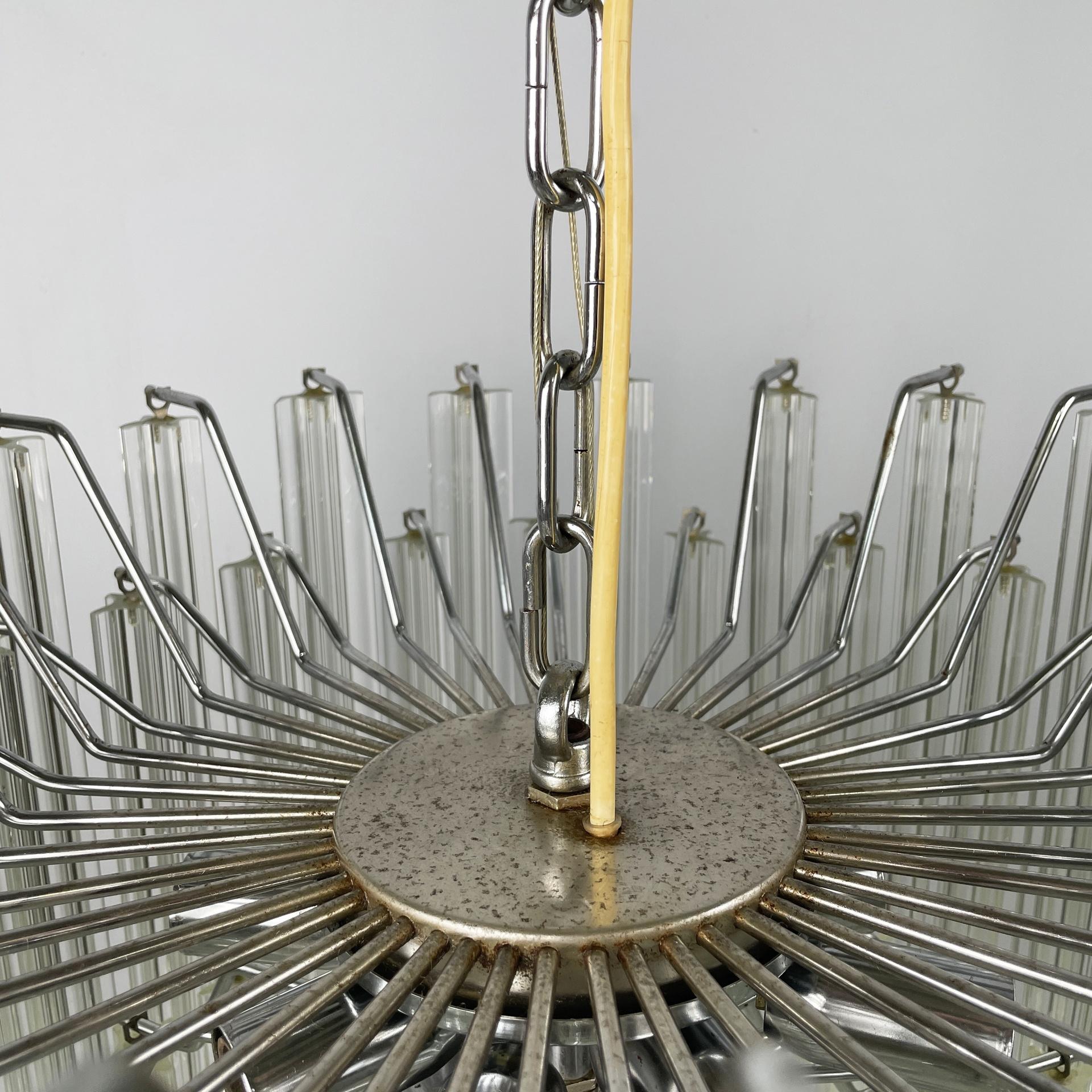 Lampadario moderno italiano in vetro di Murano Due, anni '70 in vendita 10