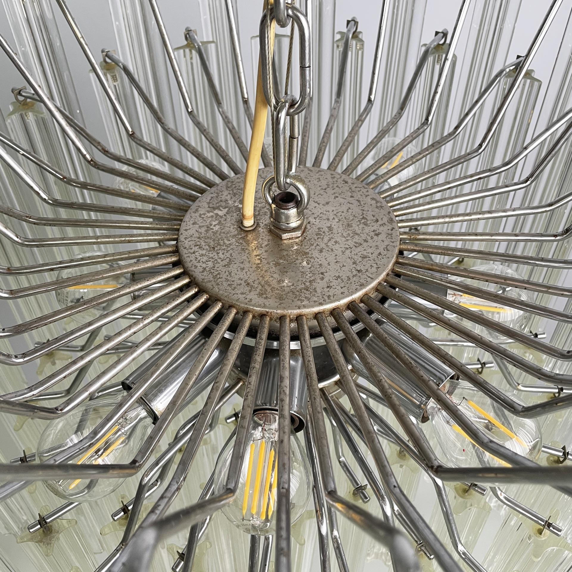 Lampadario moderno italiano in vetro di Murano Due, anni '70 in vendita 10