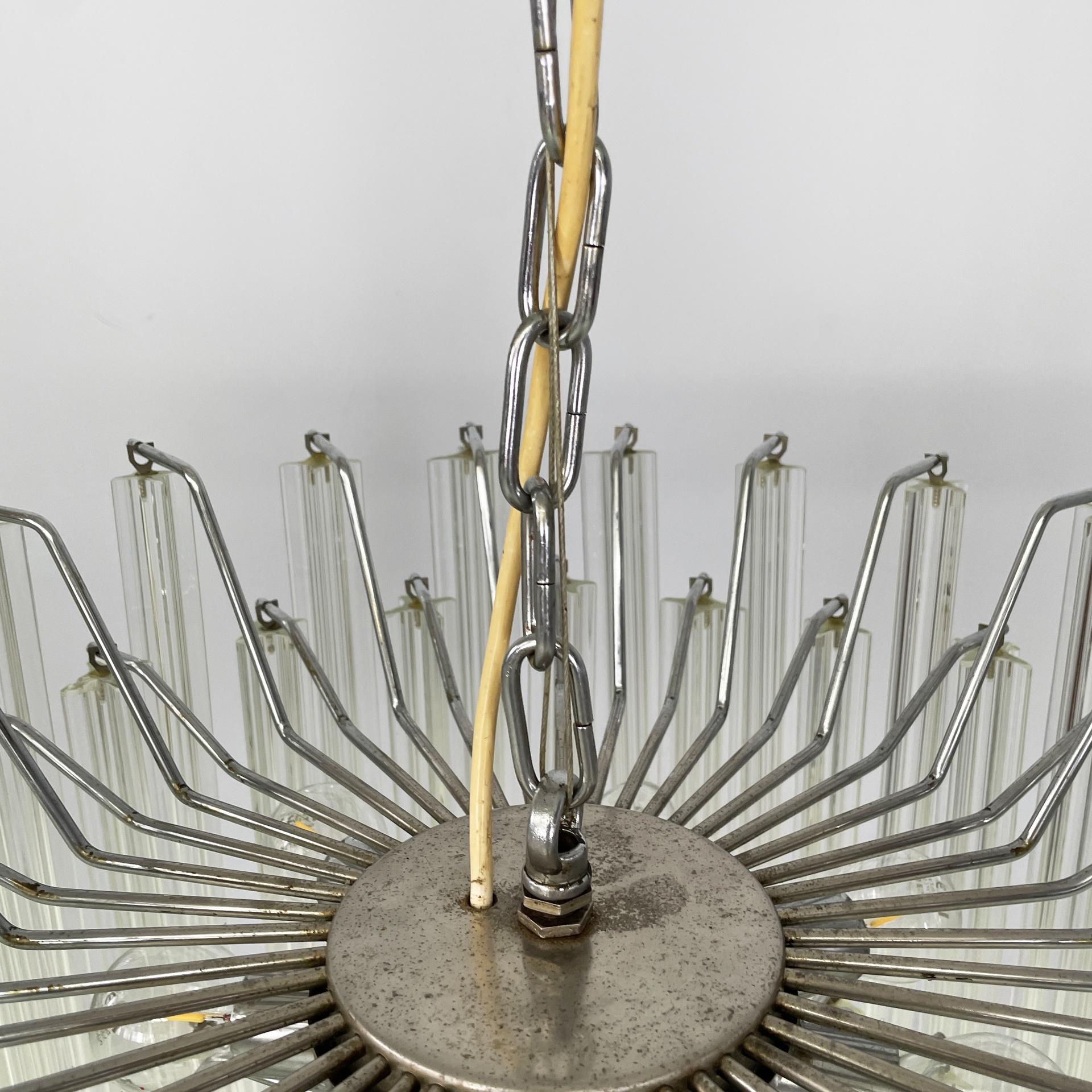 Italian modern Murano glass chandelier by Murano Due, 1970s in vendita 12