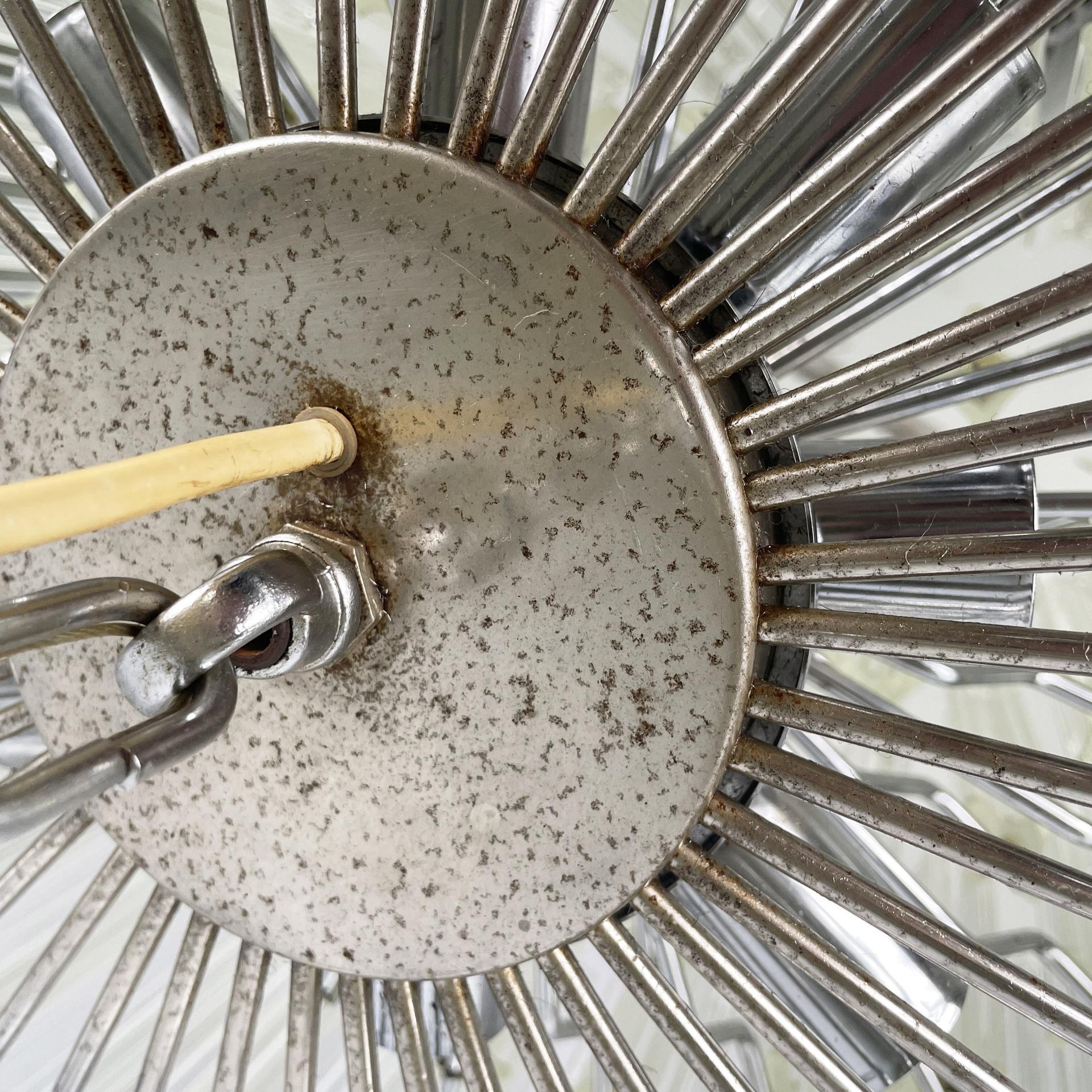 Lampadario moderno italiano in vetro di Murano Due, anni '70 in vendita 11