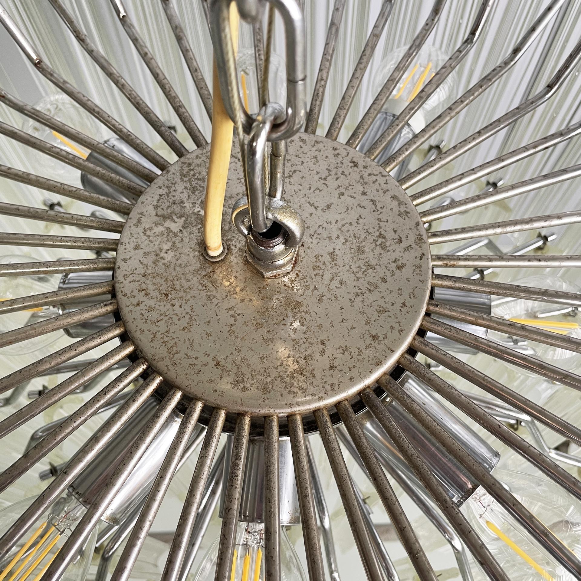 Lampadario moderno italiano in vetro di Murano Due, anni '70 in vendita 11