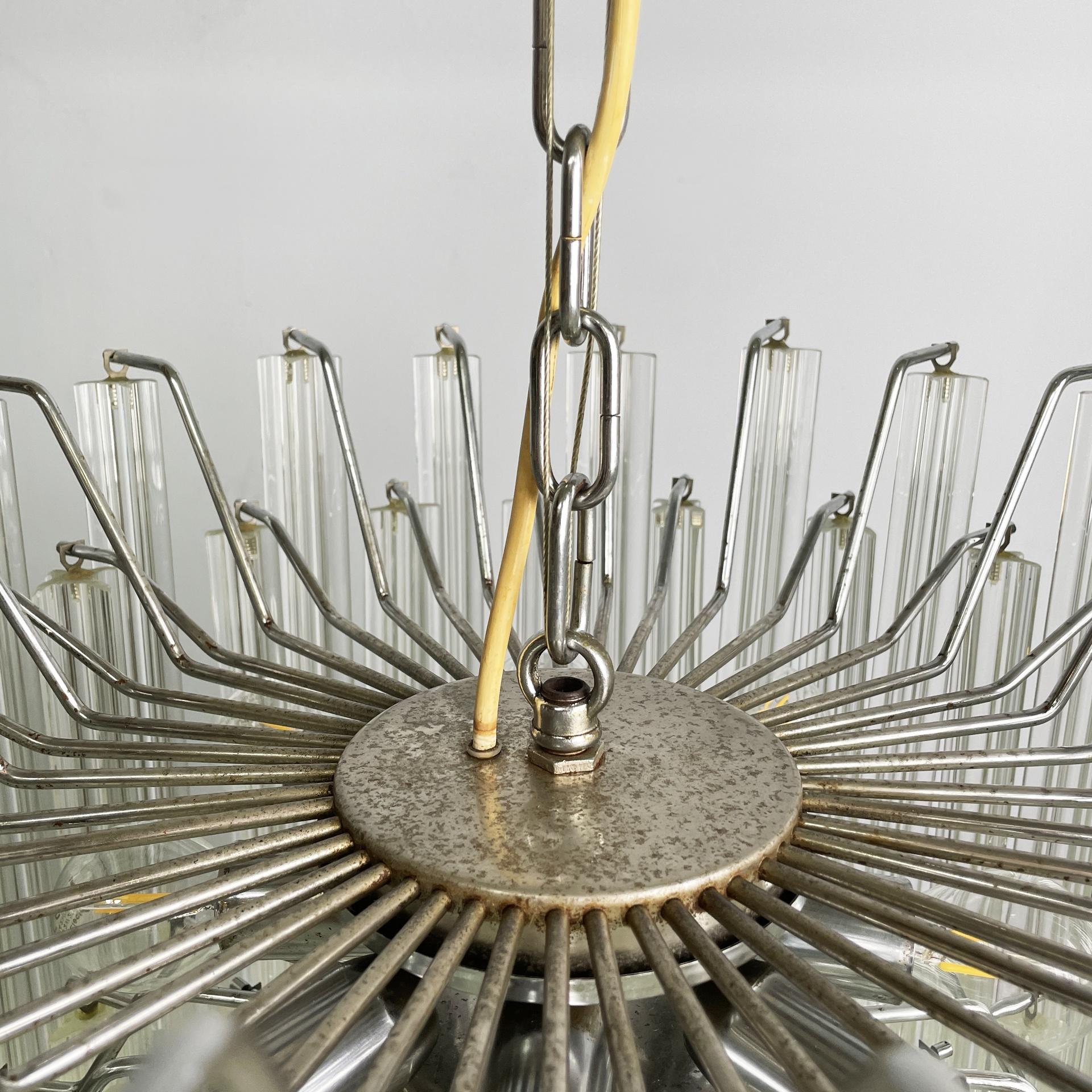 Lampadario moderno italiano in vetro di Murano Due, anni '70 in vendita 12
