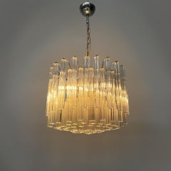 Italian modern Murano glass chandelier by Murano Due, 1970s