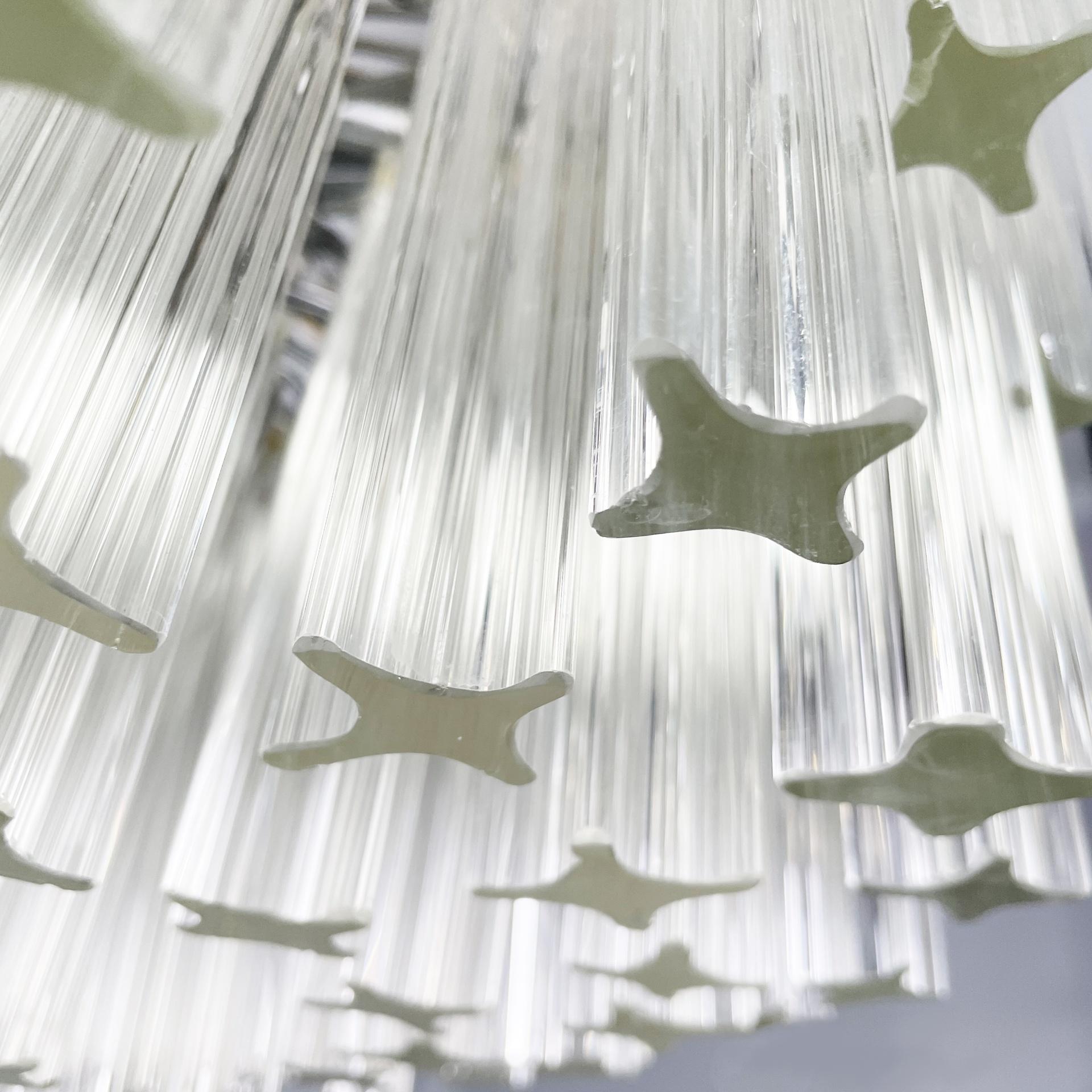 Italian modern Murano glass chandelier by Murano Due, 1970s in vendita 2