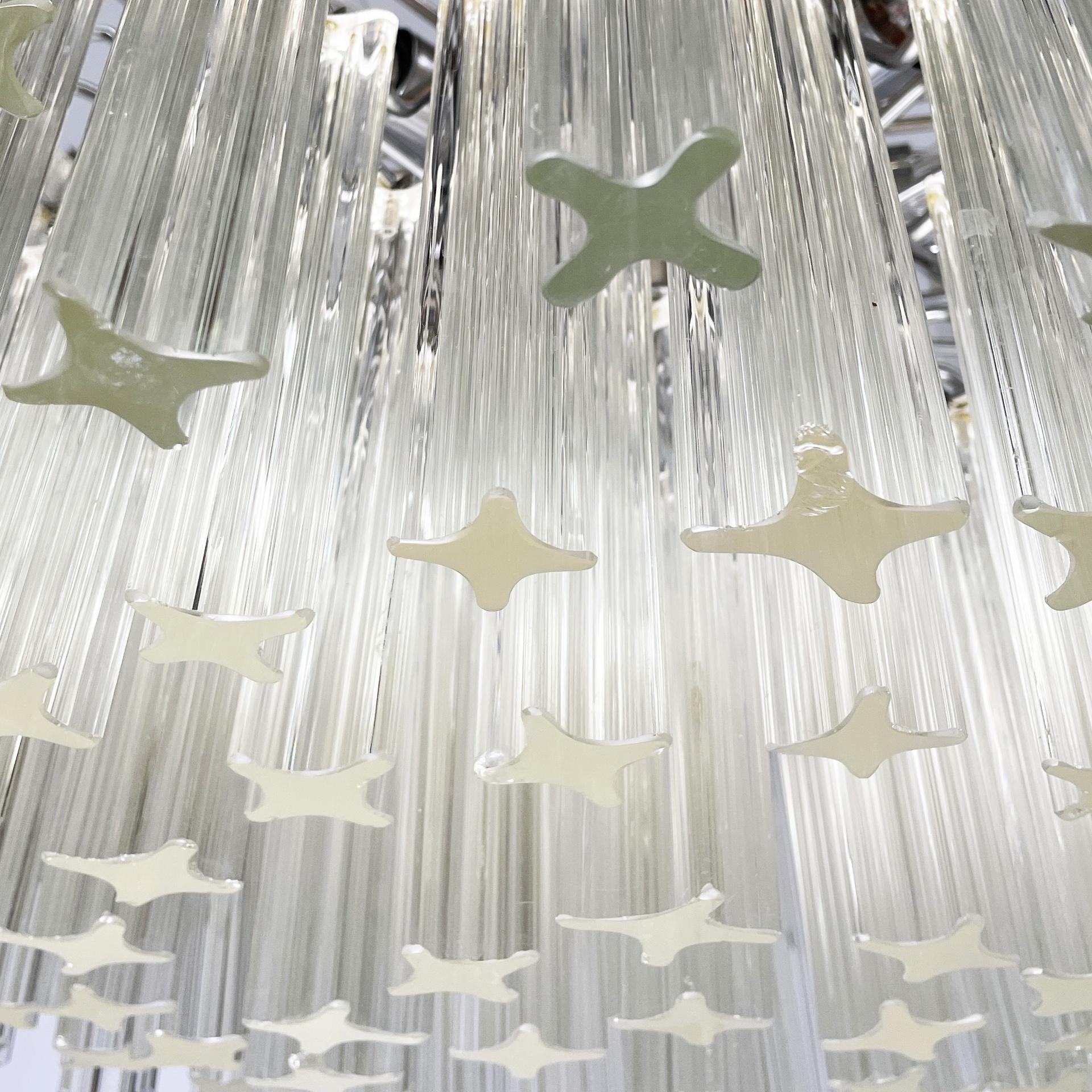 Lampadario moderno italiano in vetro di Murano Due, anni '70 in vendita 1