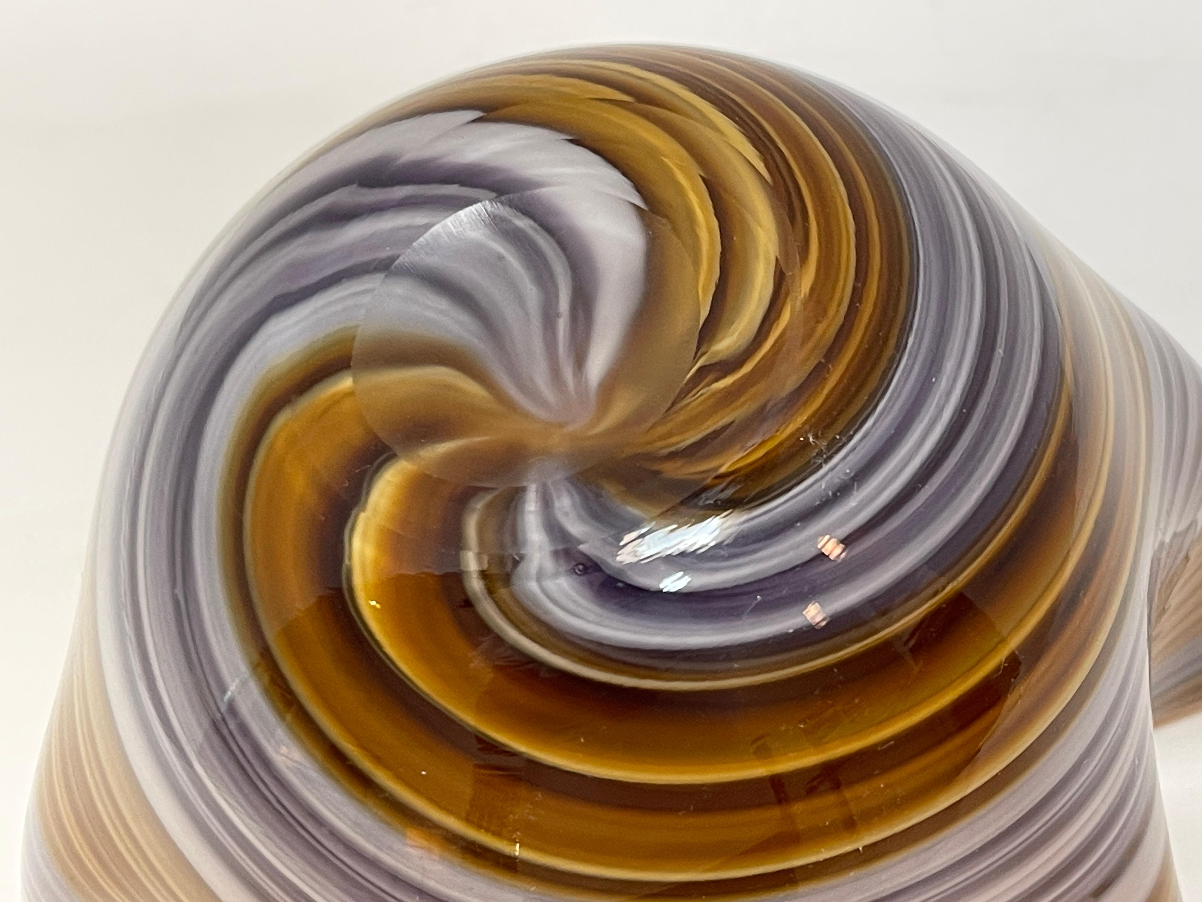 Italienische Modern Murano Glas 'Taschentuch' Schale in Erdtönen im Angebot 4