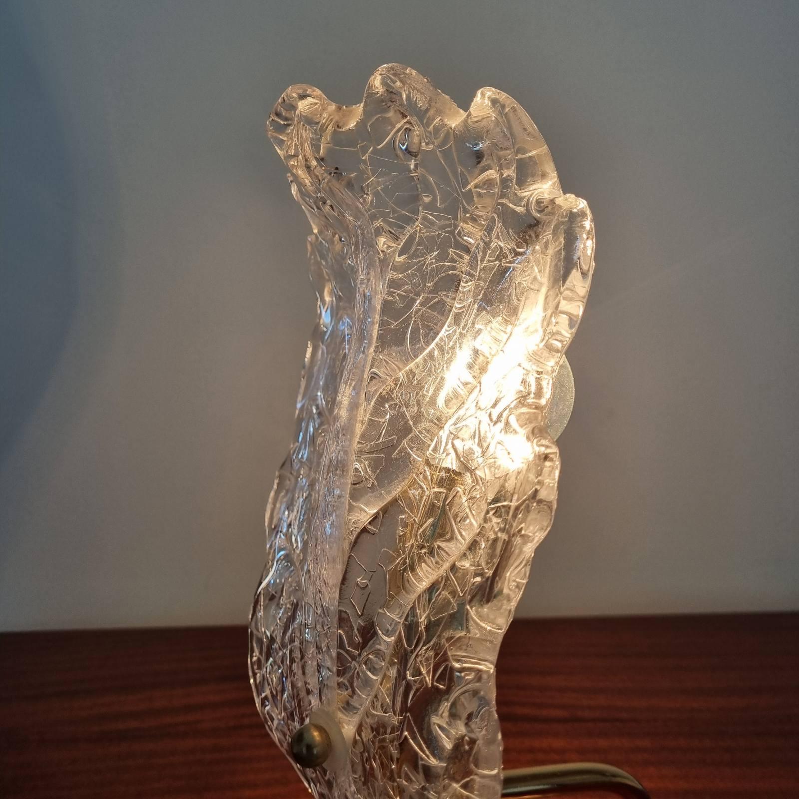 Lámpara de sobremesa italiana moderna de cristal de Murano, Italia años 70 en venta 6