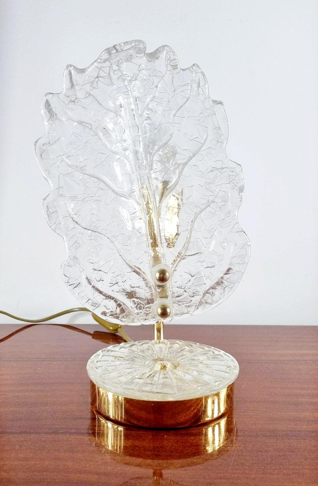 Lámpara de sobremesa italiana moderna de cristal de Murano, Italia años 70 en Bueno estado para la venta en Lucija, SI