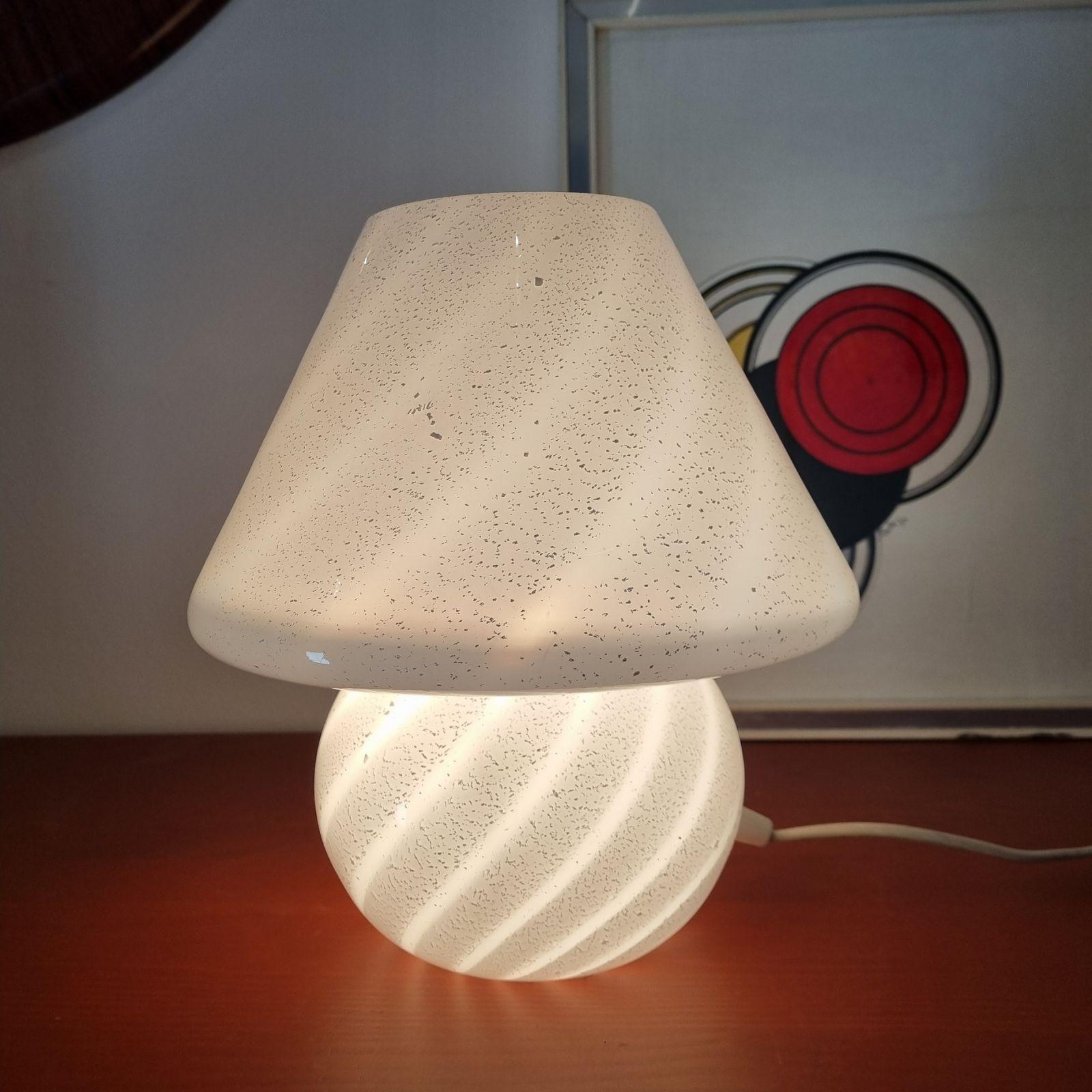 Italian Modern Murano Glass Mushroom Table Lamp, Italy 80s For Sale 1