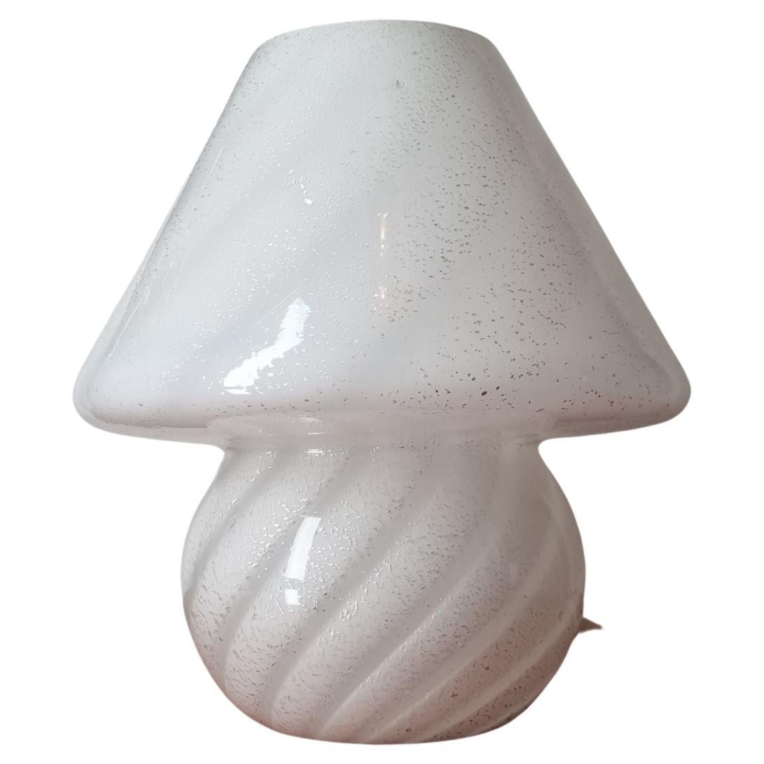 Lampe de bureau champignon en verre de Murano, Italie, années 80