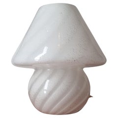 Vintage Italian Modern Murano Glass Mushroom Table Lamp, Italy 80s