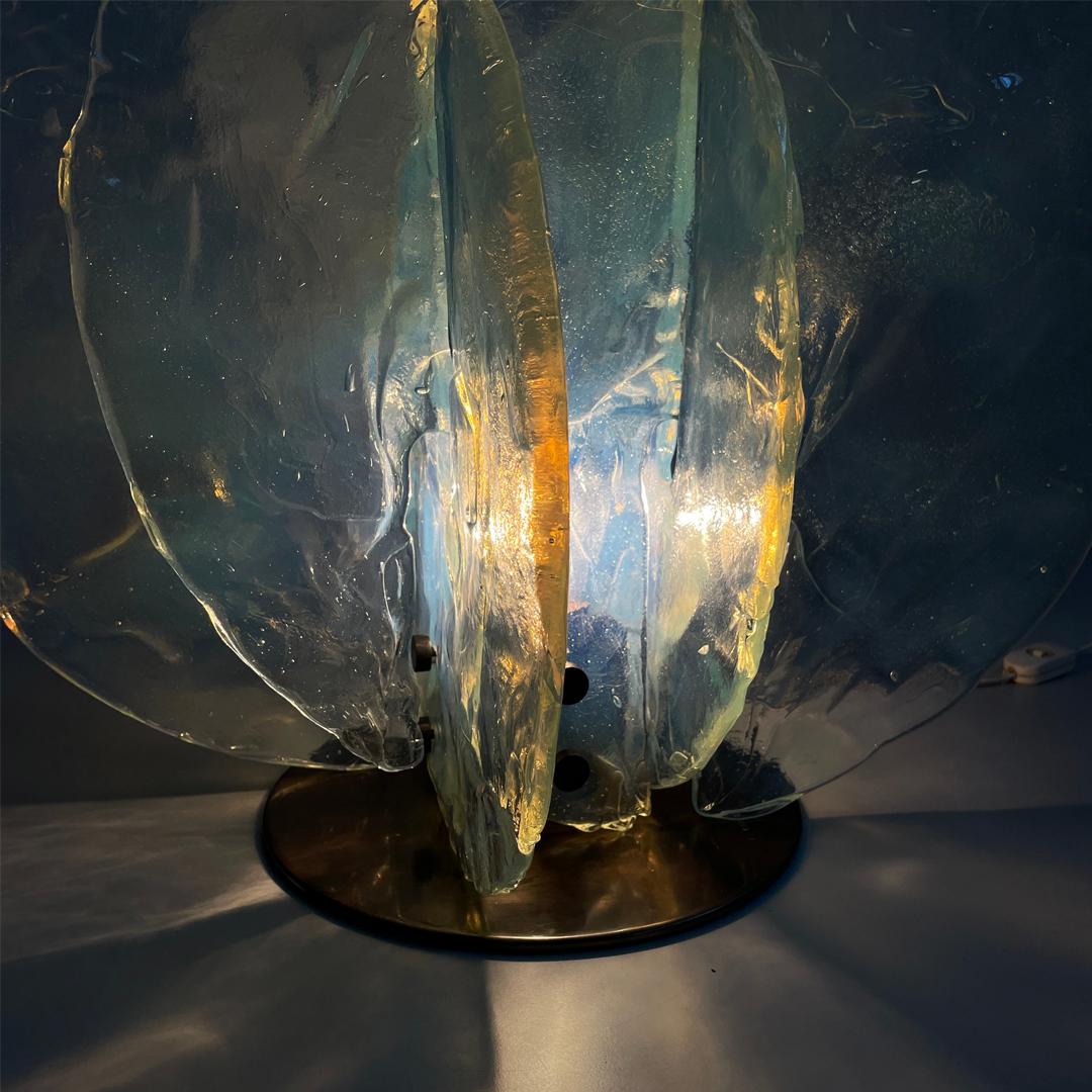 Lámpara de sobremesa italiana moderna de cristal de Murano 335 de Carlo Nason para Mazzega, años 70 en venta 5