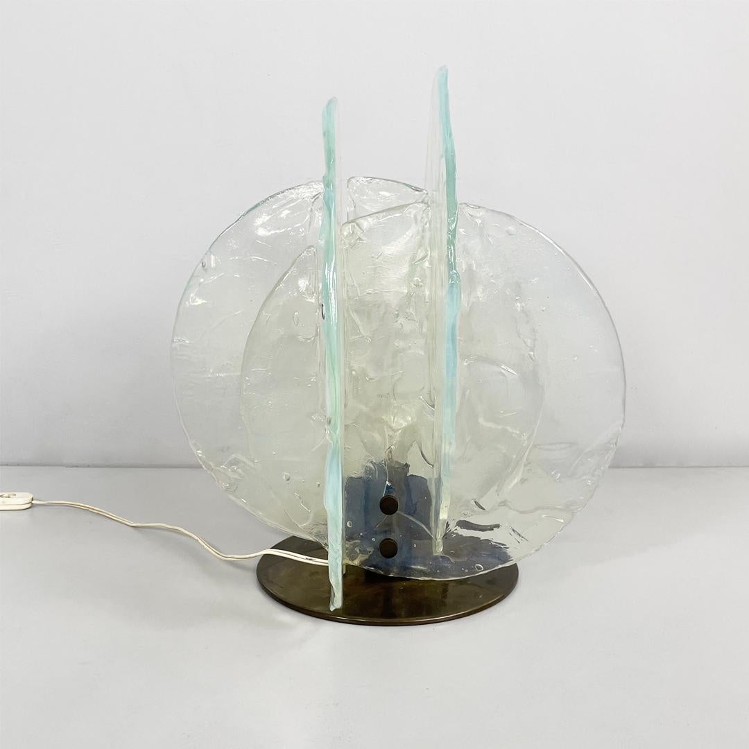 Lámpara de sobremesa italiana moderna de cristal de Murano 335 de Carlo Nason para Mazzega, años 70 Moderno en venta