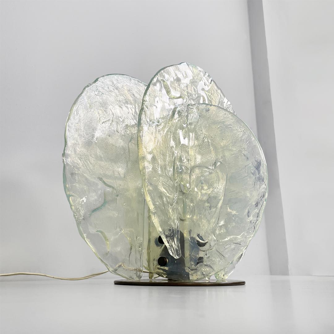 Lámpara de sobremesa italiana moderna de cristal de Murano 335 de Carlo Nason para Mazzega, años 70 en Bueno estado para la venta en MIlano, IT