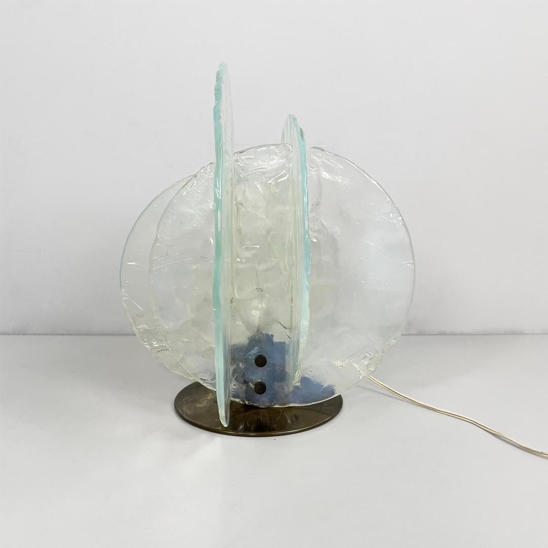 Lámpara de sobremesa italiana moderna de cristal de Murano 335 de Carlo Nason para Mazzega, años 70 en venta 2