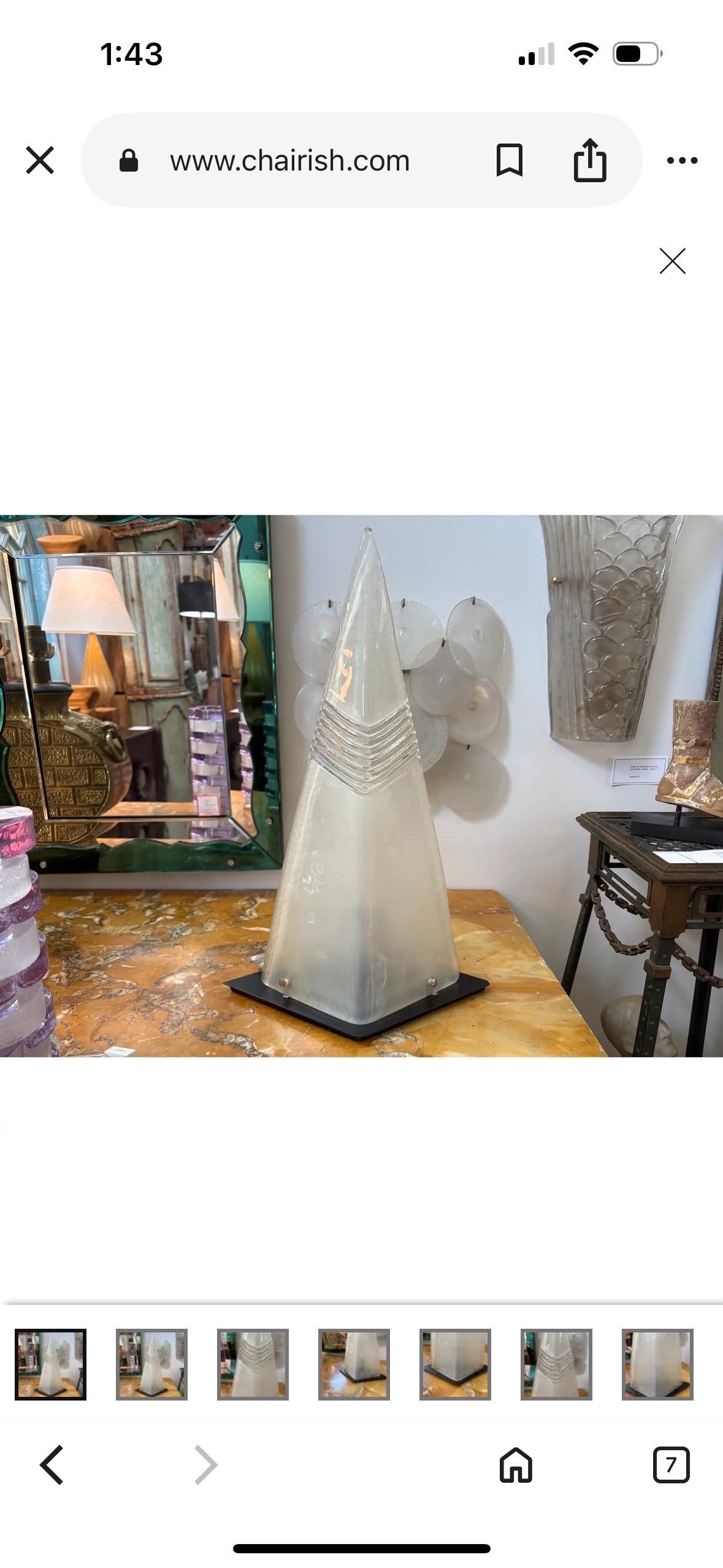 Italian Modern Murano Glass Table Lamp en vente 5