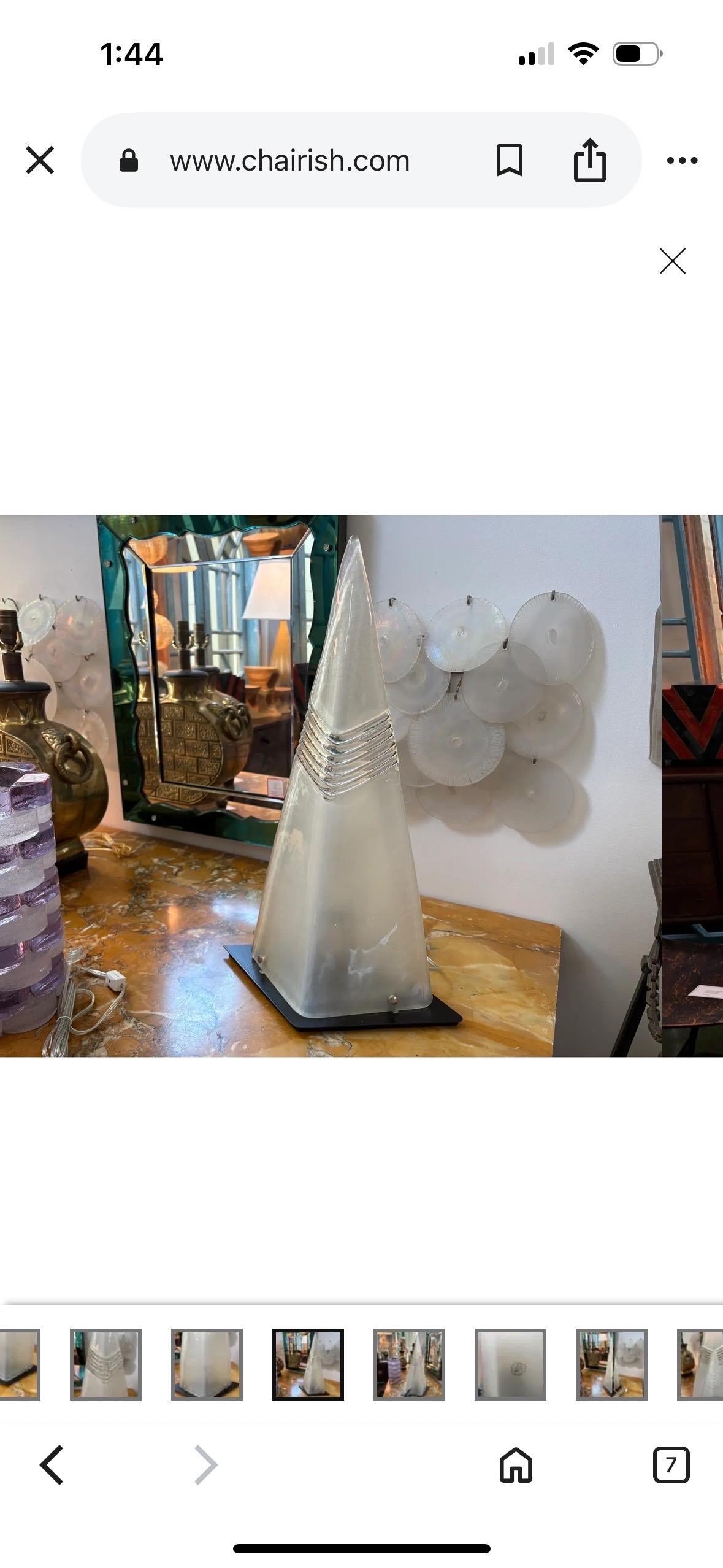 Postmoderne Italian Modern Murano Glass Table Lamp en vente