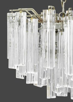 Italienischer Moderner Murano Glas Triedri Kronleuchter