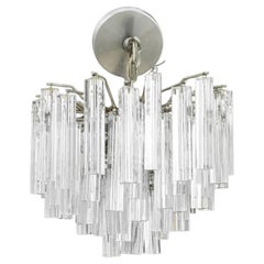 Italian Modern Murano Glass Triedri Chandelier