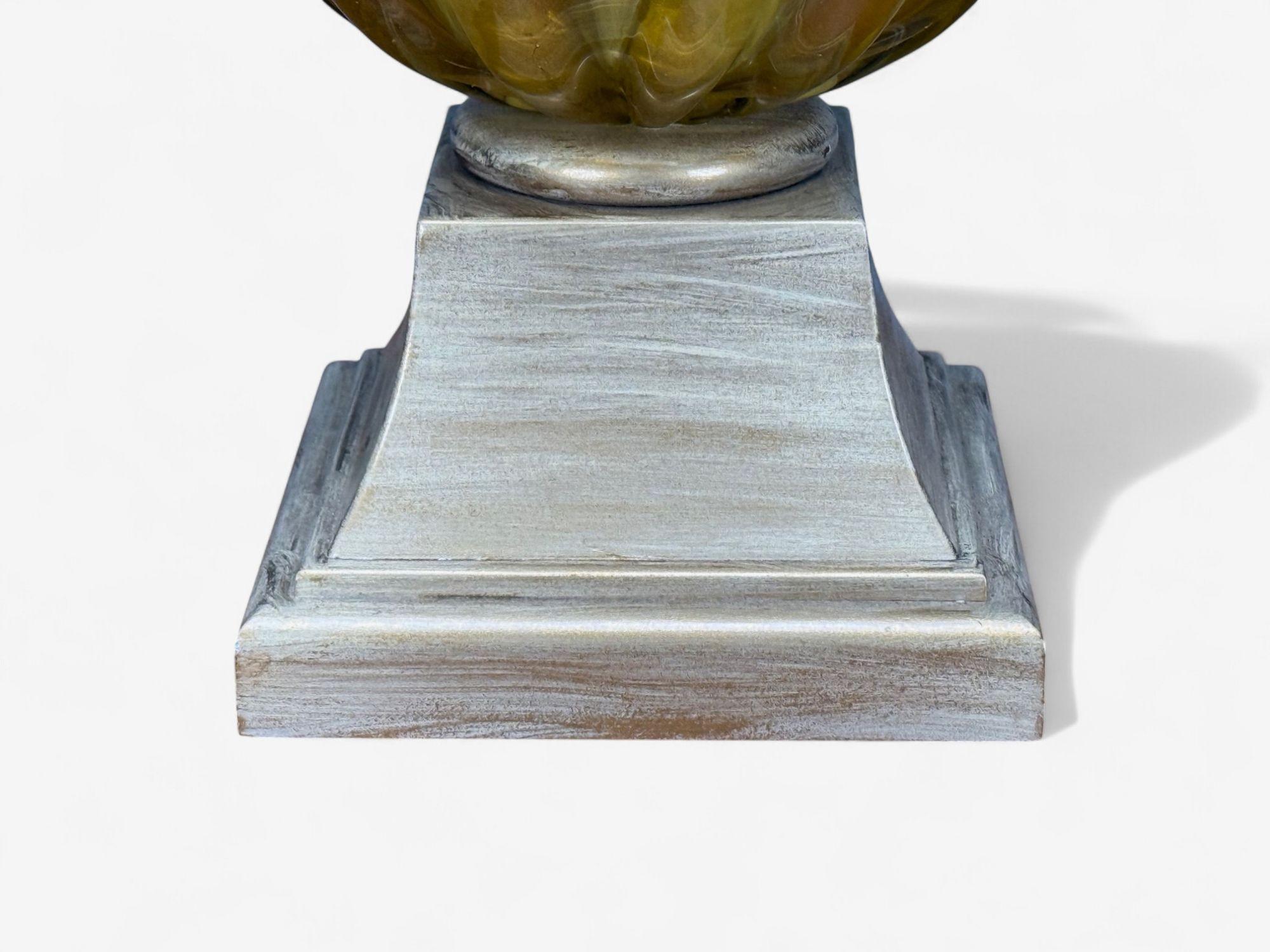 Moderna italiana, cristal de Murano, madera, lámparas de mesa grandes, Italia, años 40 en venta 3