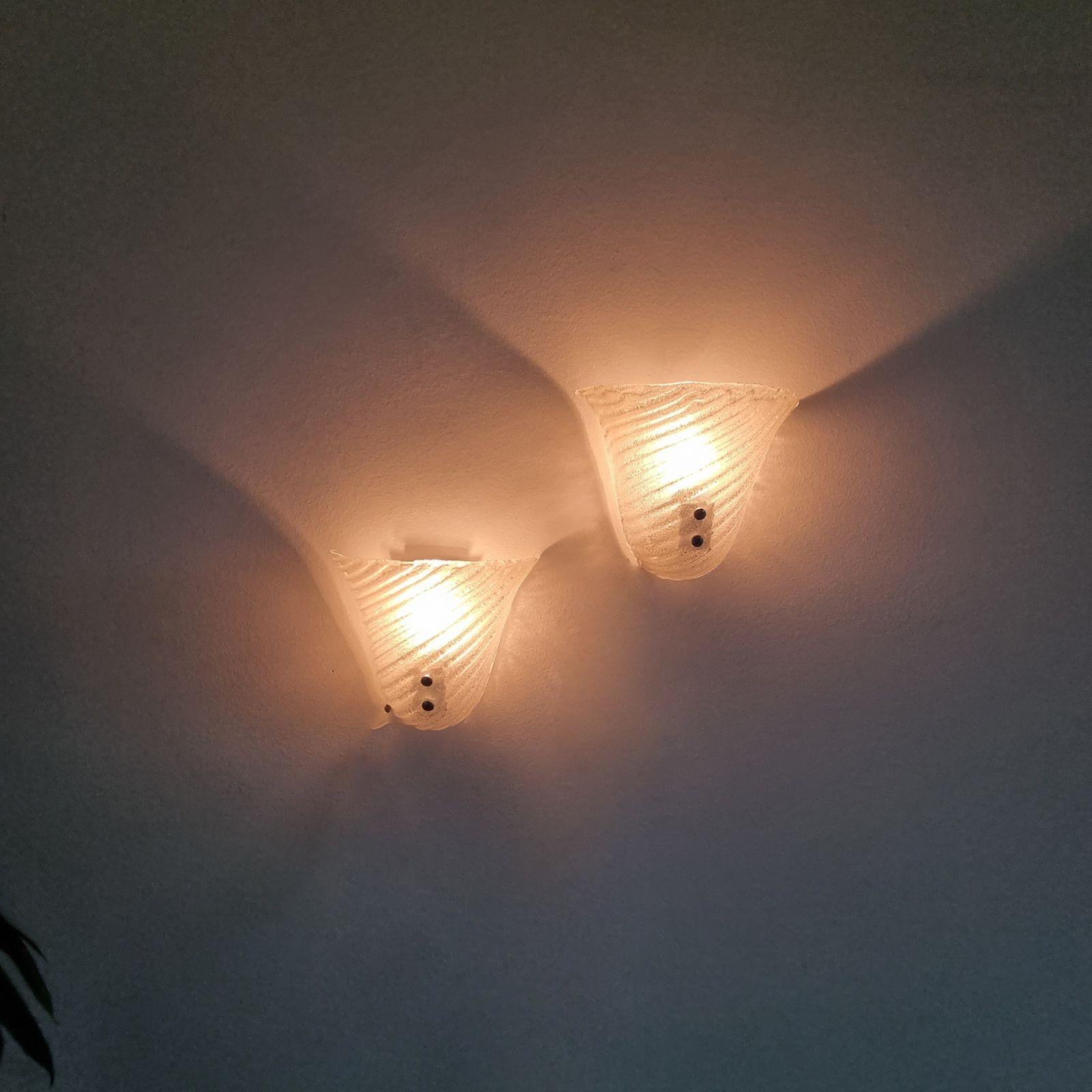 Italian Modern Murano Graniglia Wall Sconces , Italy 90s, Pair 8