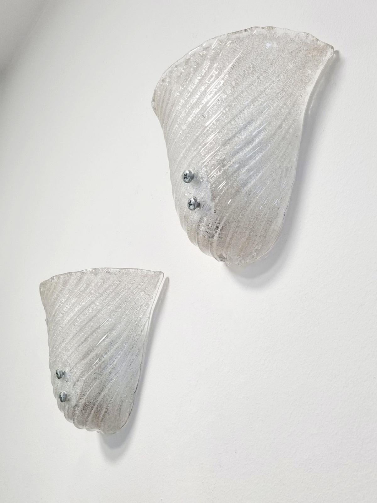 Mid-Century Modern Italian Modern Murano Graniglia Wall Sconces , Italy 90s, Pair