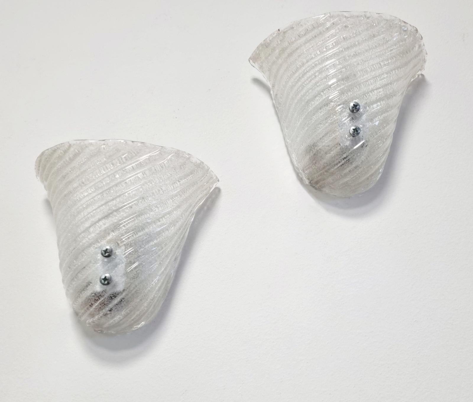 Italian Modern Murano Graniglia Wall Sconces , Italy 90s, Pair In Good Condition In Lucija, SI