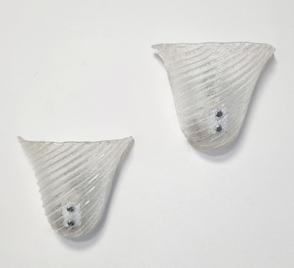 Late 20th Century Italian Modern Murano Graniglia Wall Sconces , Italy 90s, Pair